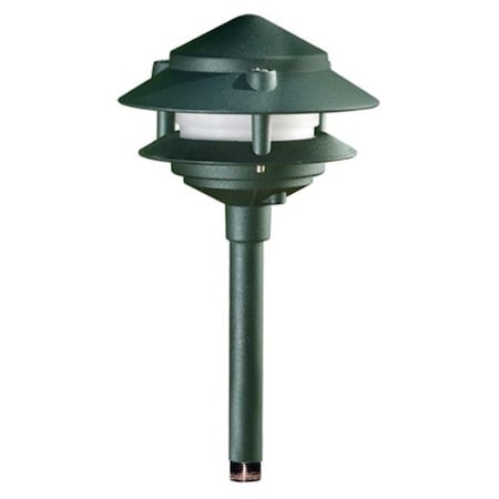Dabmar Lighting LV102S-G Cast Aluminum Two Tier Pagoda Light; Green
